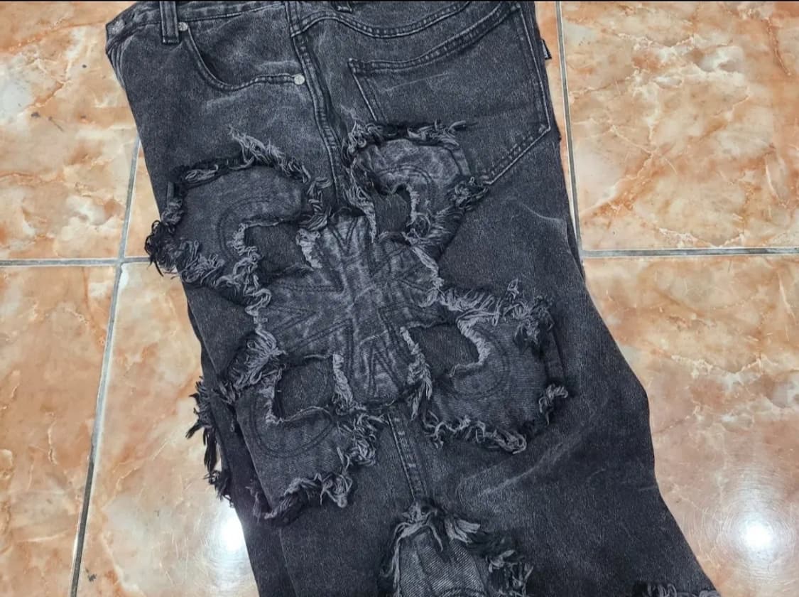 써저리 클로버 로고 패치 데님팬츠  상품이미지4