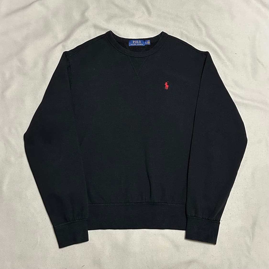 L 폴로랄프로렌 블랙 기모 맨투맨 상품이미지2