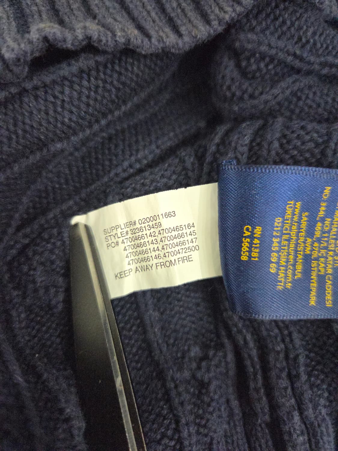 폴로 랄프로렌 키즈 케이블 니트 브이넥 조끼 네이비 상품이미지9