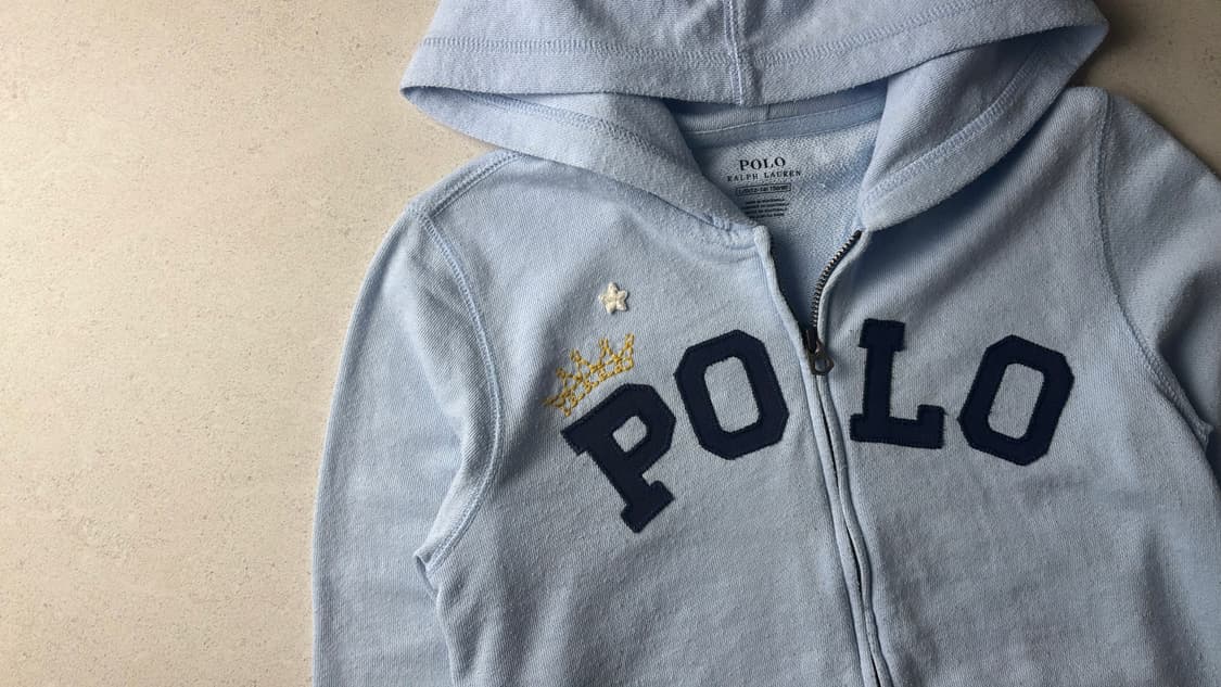 폴로 스카이블루 후드집업 상품이미지3