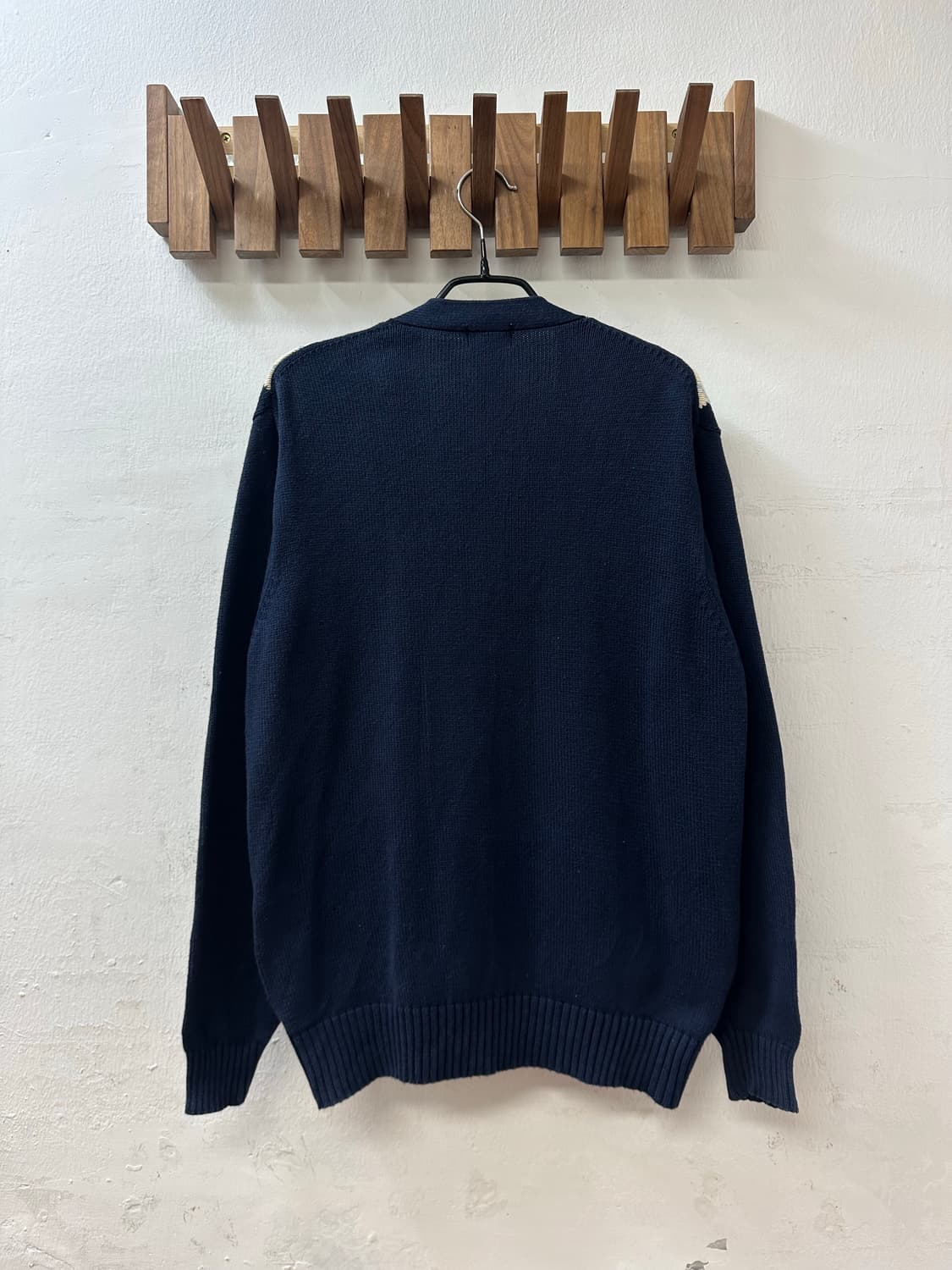 BEAMS 빔즈 아가일 패턴 코튼 100% 니트 가디건  상품이미지4