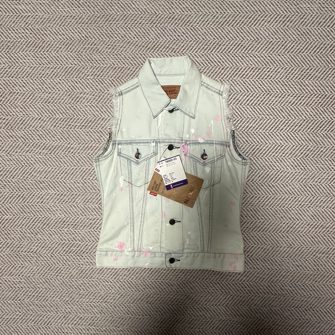 LEV'S 78500 painting denim vest 상품이미지1