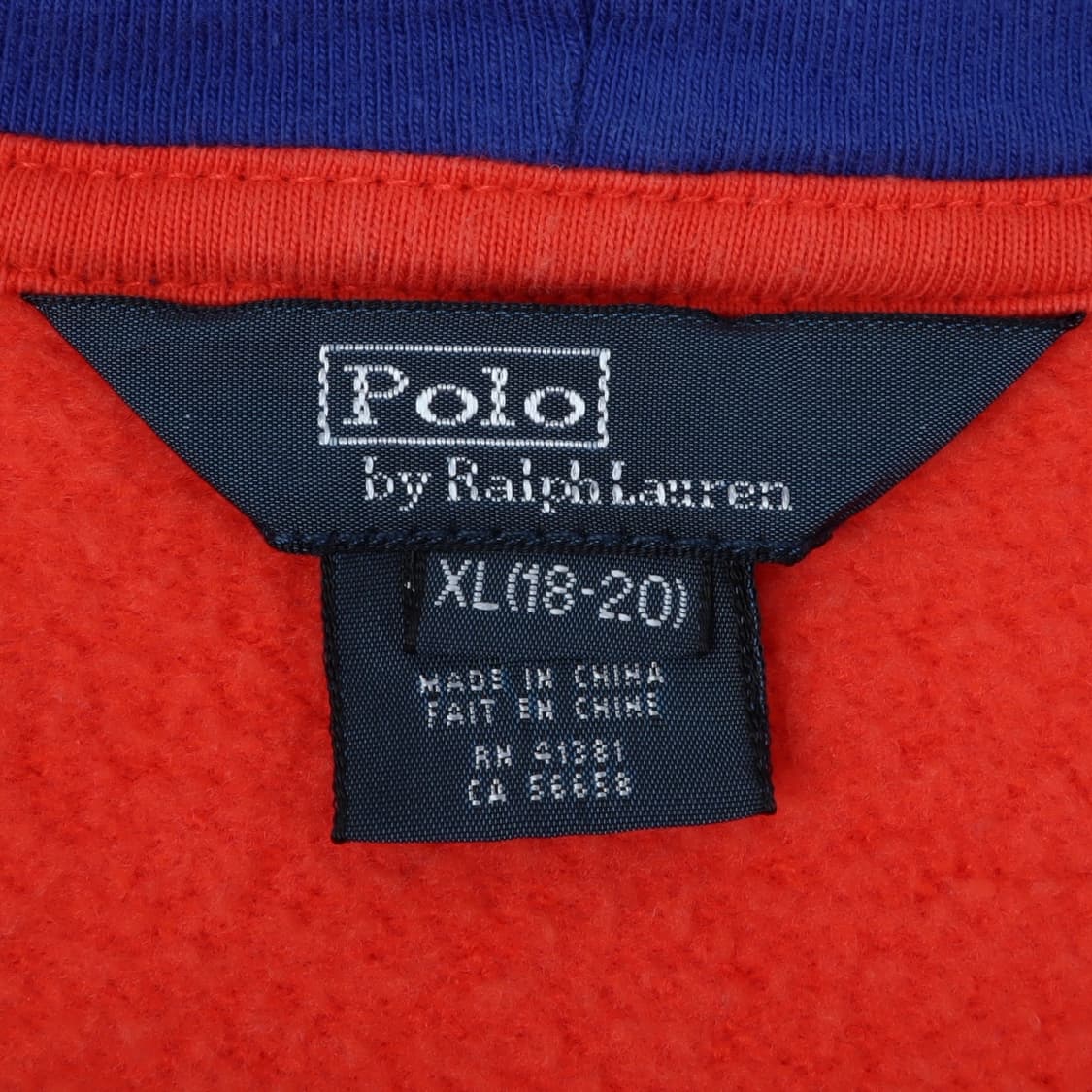 폴로 랄프로렌 오렌지 후드집업 상품이미지8