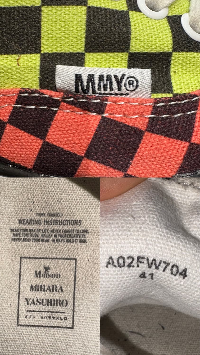 미하라야스히로 체커보드 스니커즈 상품이미지9