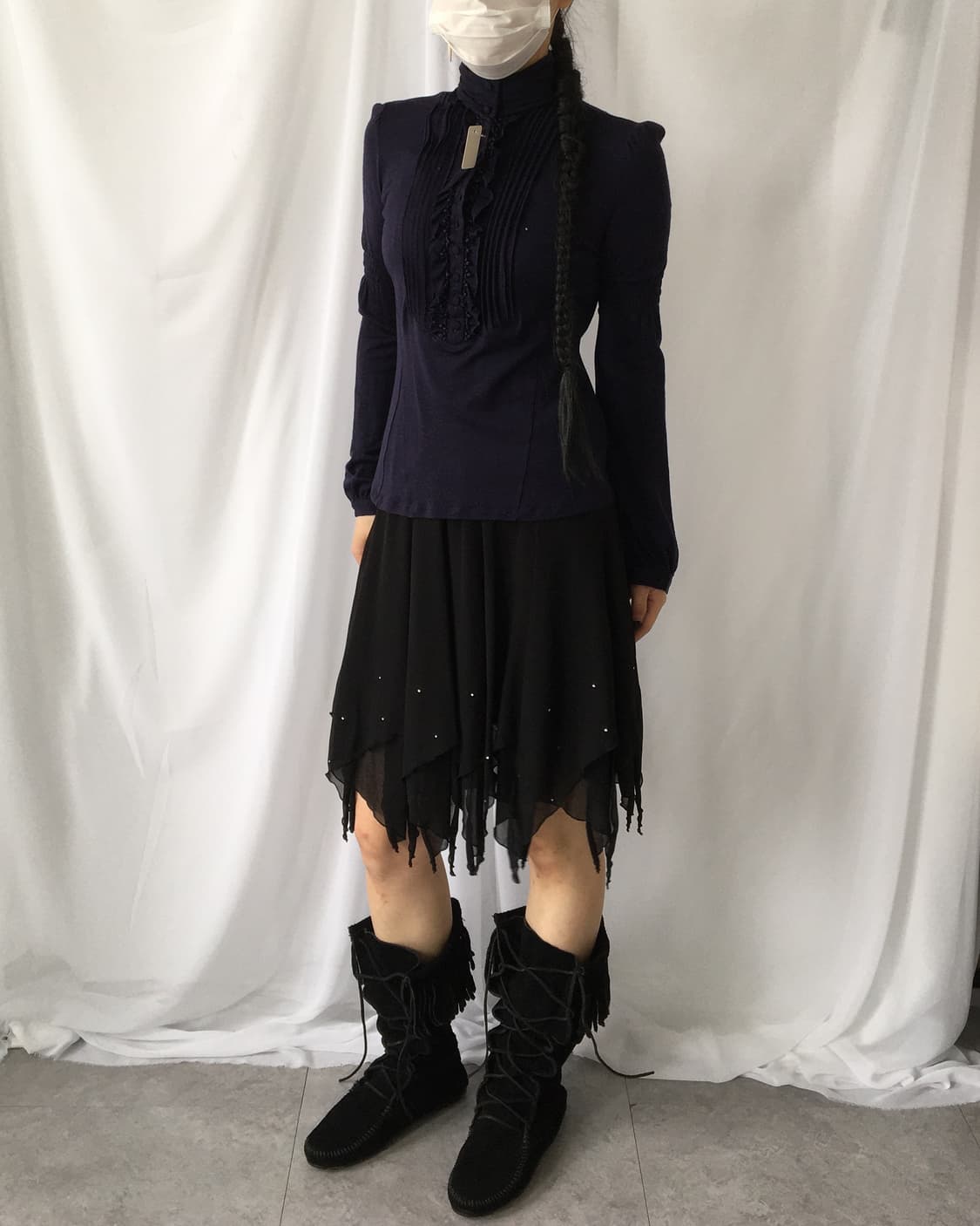 Cubic point unbalanced fairy mood skirt 상품이미지7
