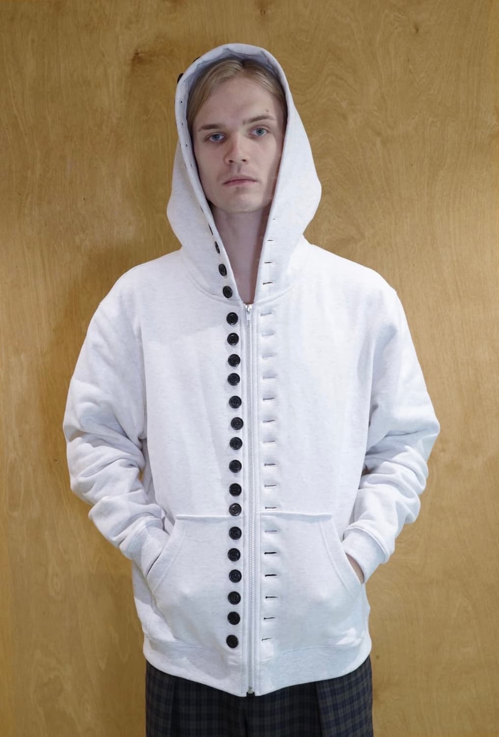 더즌매터 버튼 후드집업 상품이미지2