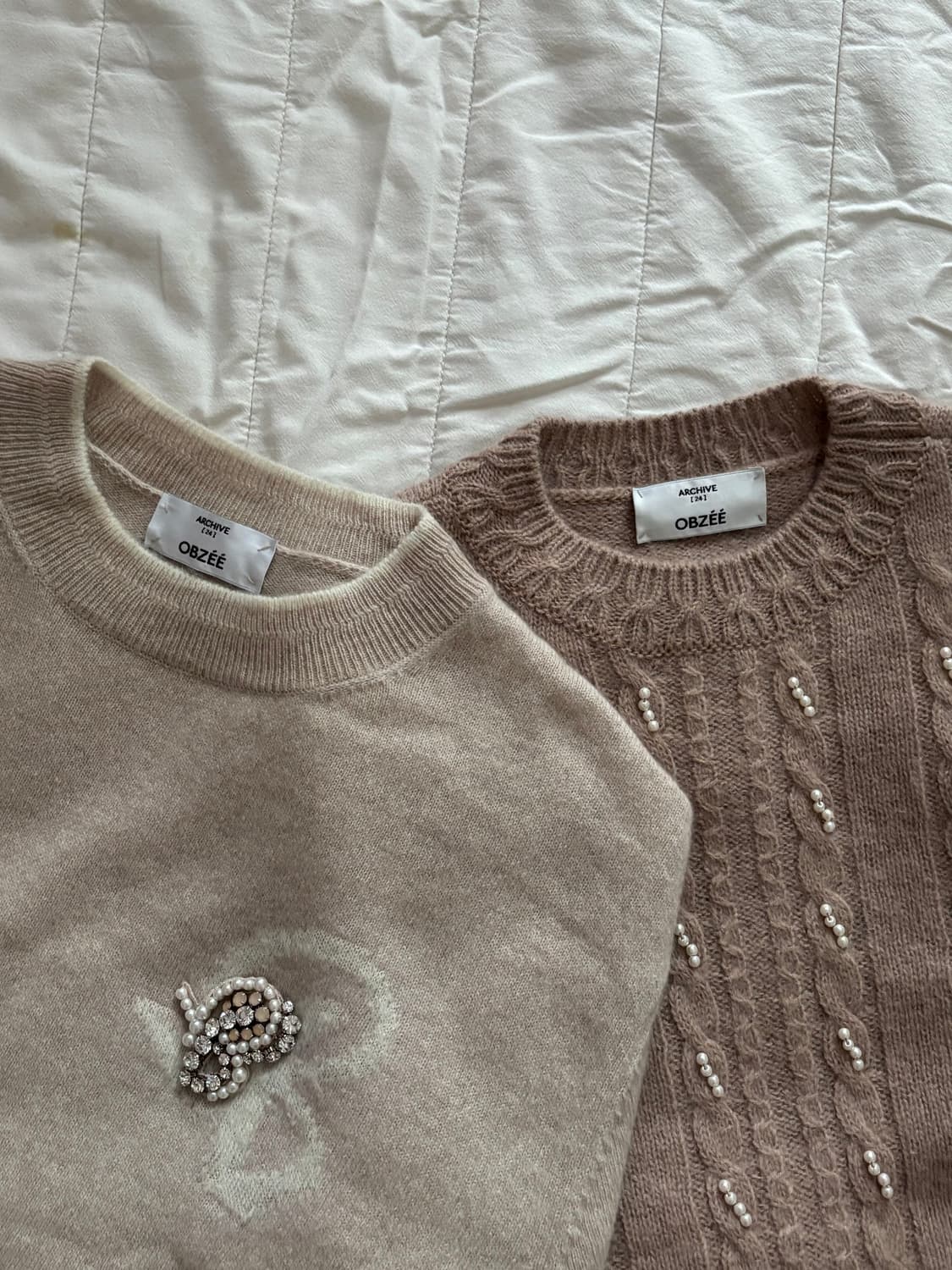 [OBZEE] 한섬오브제 니트 - 캐시미어•울•알파카 상품이미지1