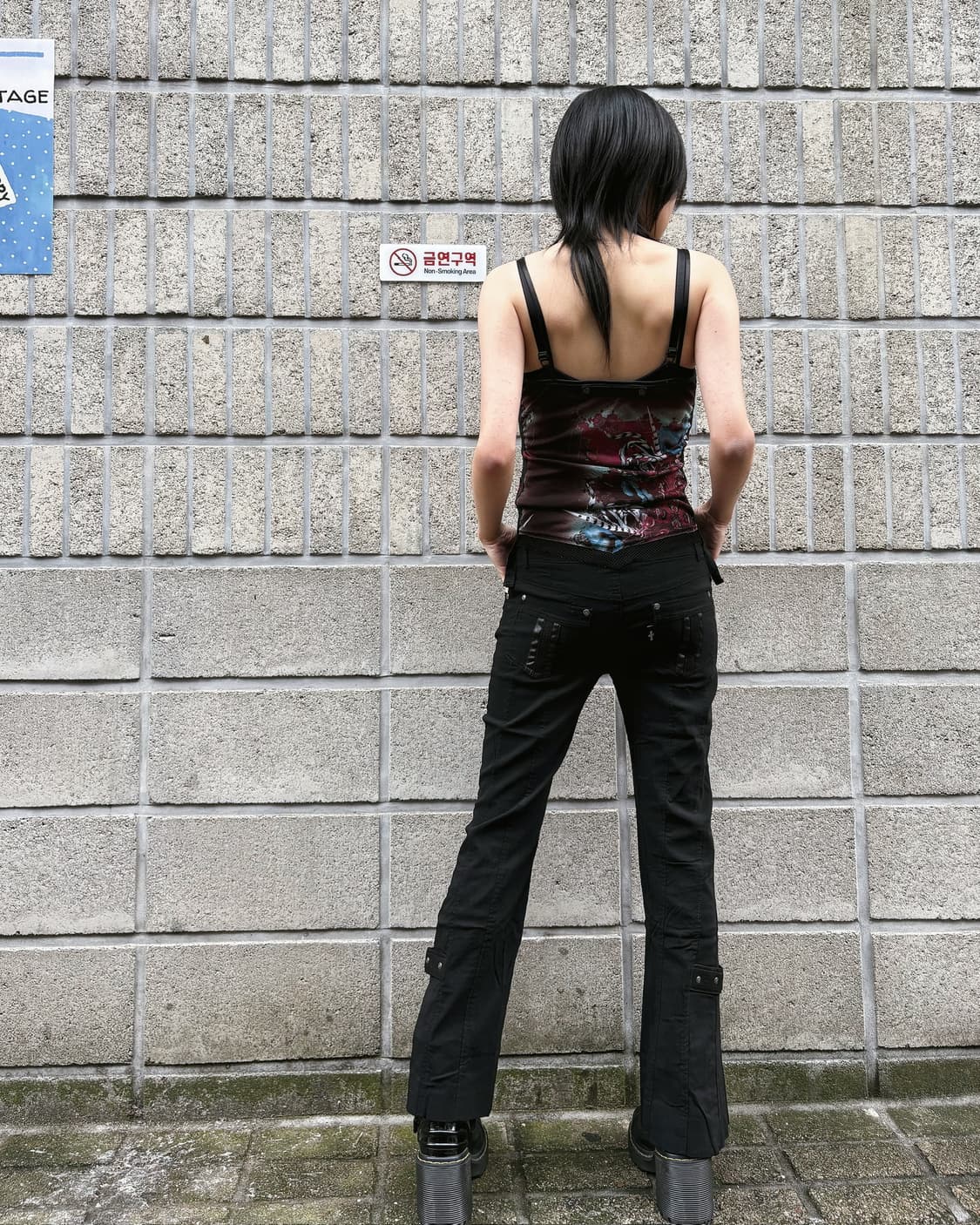 오즈온 고딕 매쉬 부츠컷 팬츠 상품이미지7