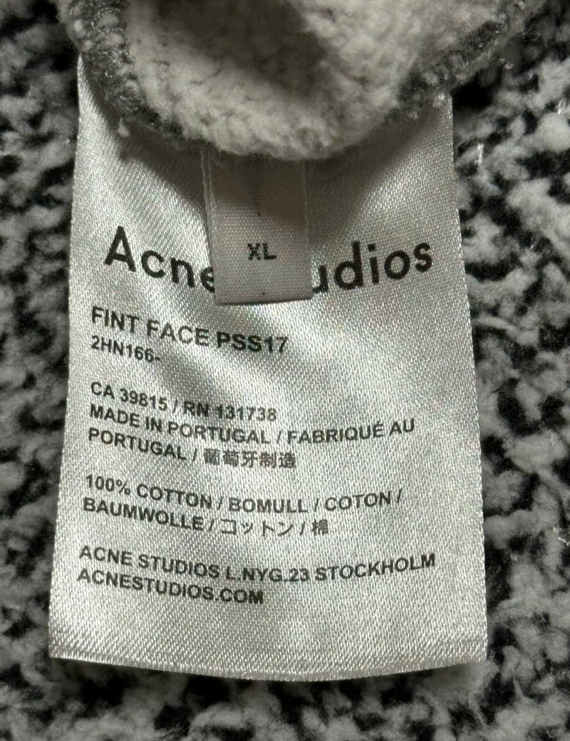 아크네스튜디오 핀트페이스 그레이 XL 상품이미지8