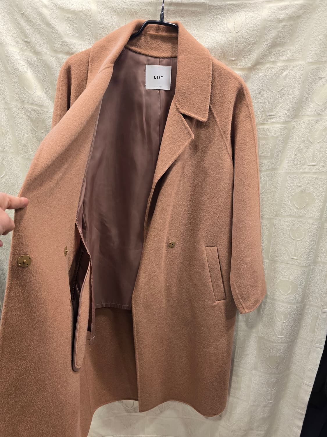 리스트 LIST 핸드메이드 모+캐시미어 혼방 롱 코트 66 상품이미지8