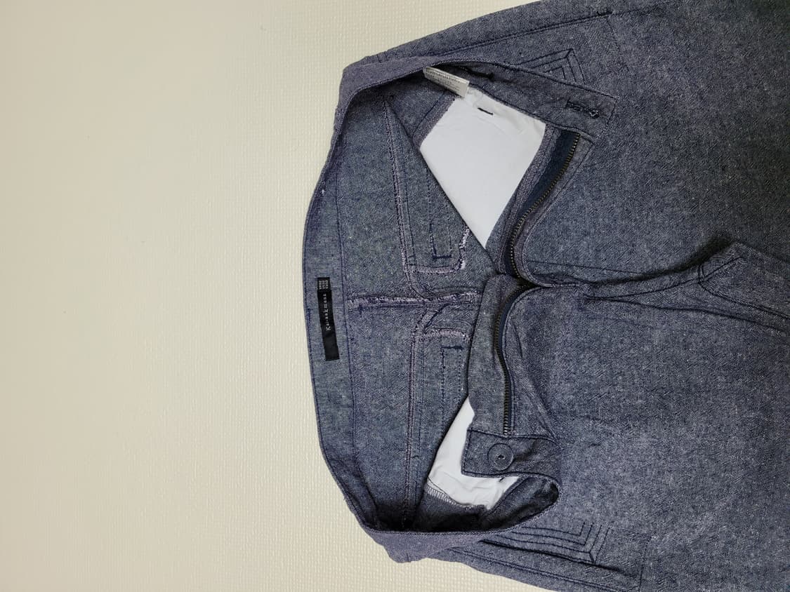 카이아크만 남자 샴브레이 슬랙스 32 네이비 상품이미지5