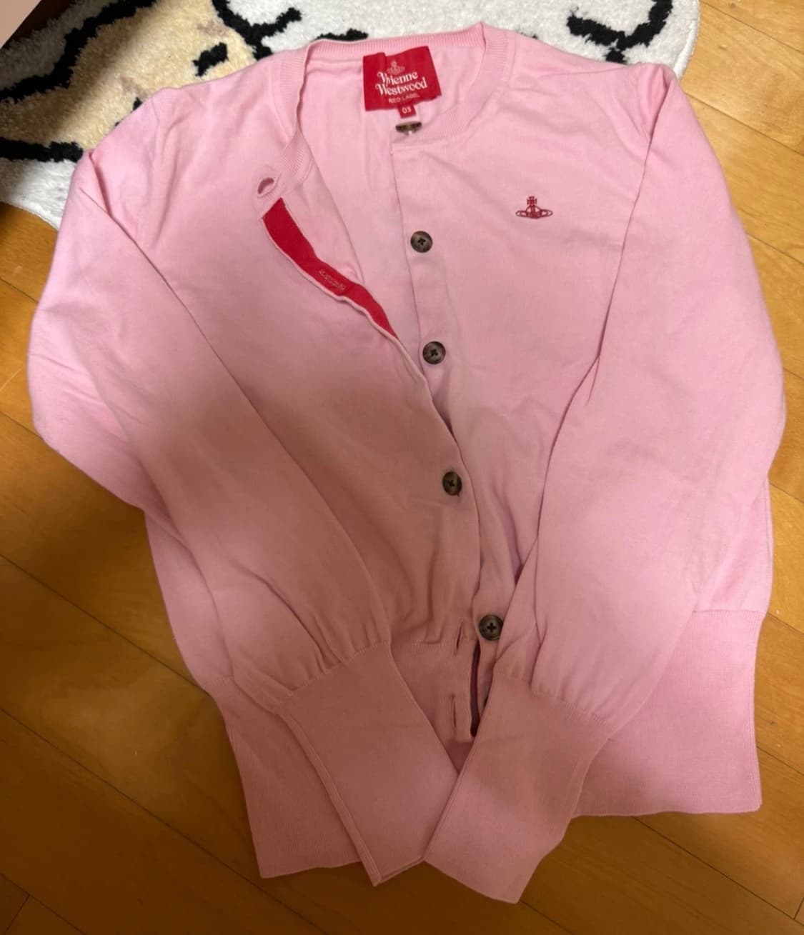 비비안웨스트우드 레드라벨 핑크 가디건 03 상품이미지2