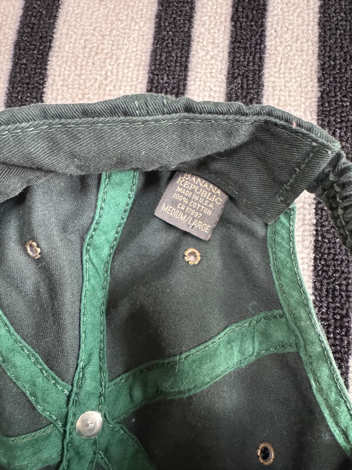 바나나 리퍼블릭 테니스 라켓 볼 캡 다크 올리브 그린 라지 엑스라지 상품이미지6