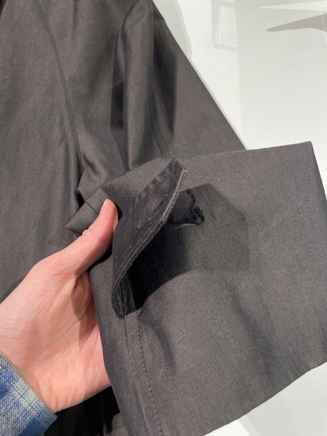 이브 생로랑 뿌르 옴므 다크 브라운 히든 버튼 롱 코트 상품이미지9