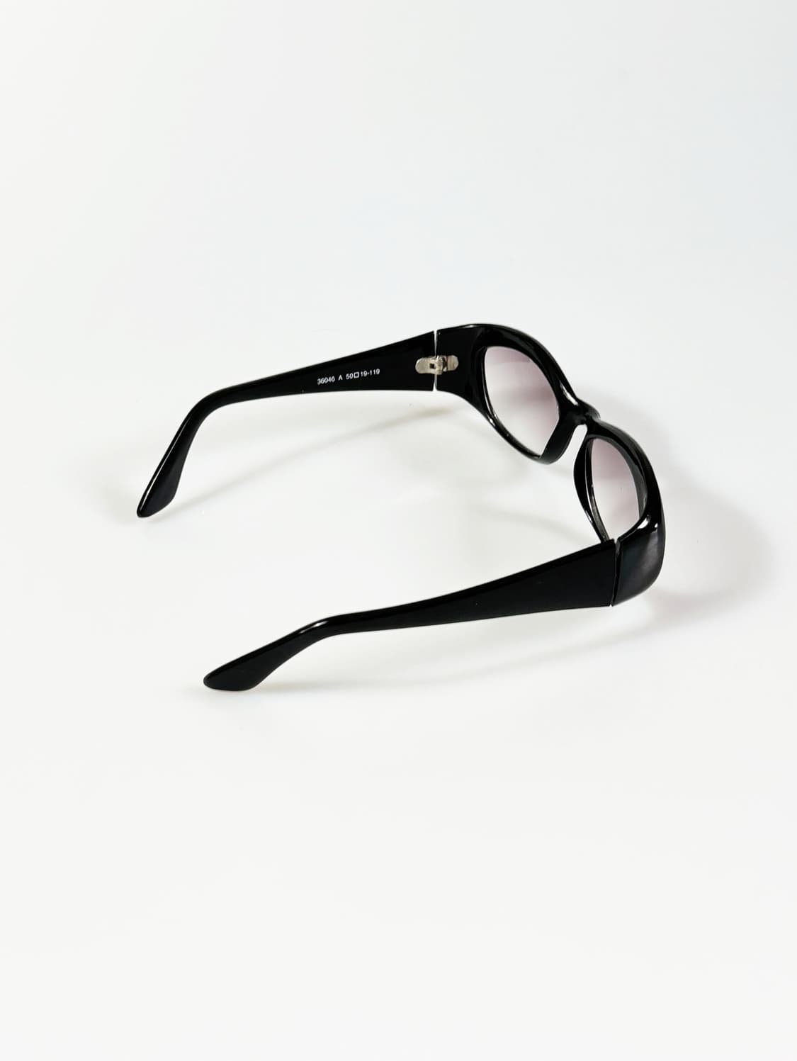 90s UNOSOLEIL 블랙 볼드 오벌 빈티지 선글라스 상품이미지4