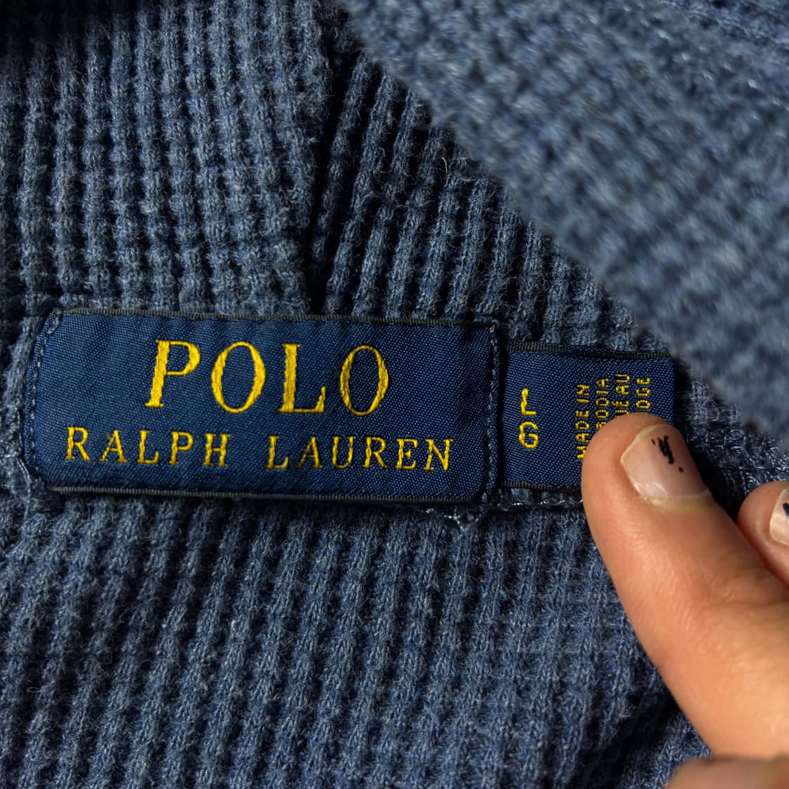 Polo  폴로 랄프로렌 자수 코튼 와플 니트 후드티  상품이미지5