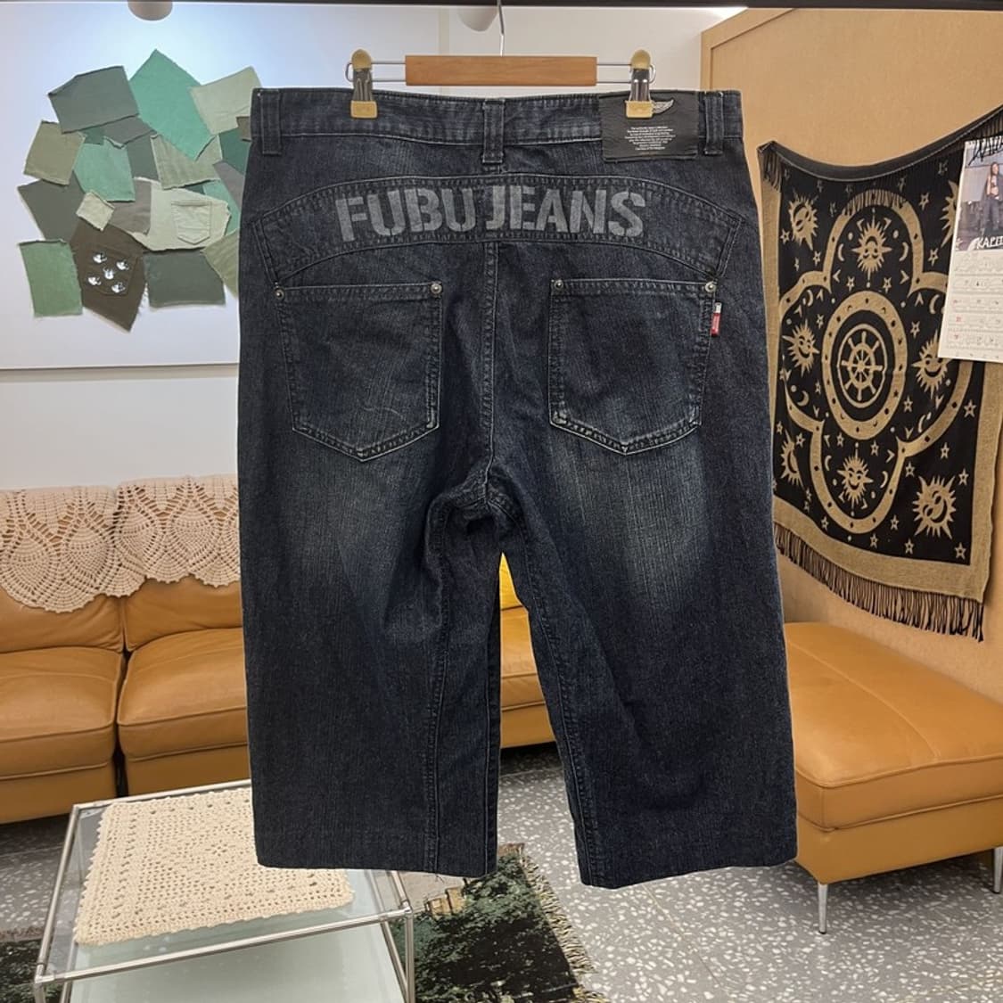 푸부 FUBU 빈티지 캐주얼 스트릿 데님 버뮤다팬츠 37인치 C12243 상품이미지4