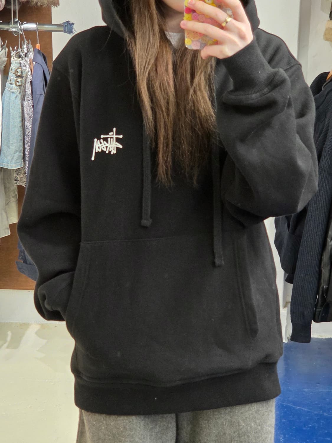 Stussy 스투시 스탁로고 후드티 상품이미지4