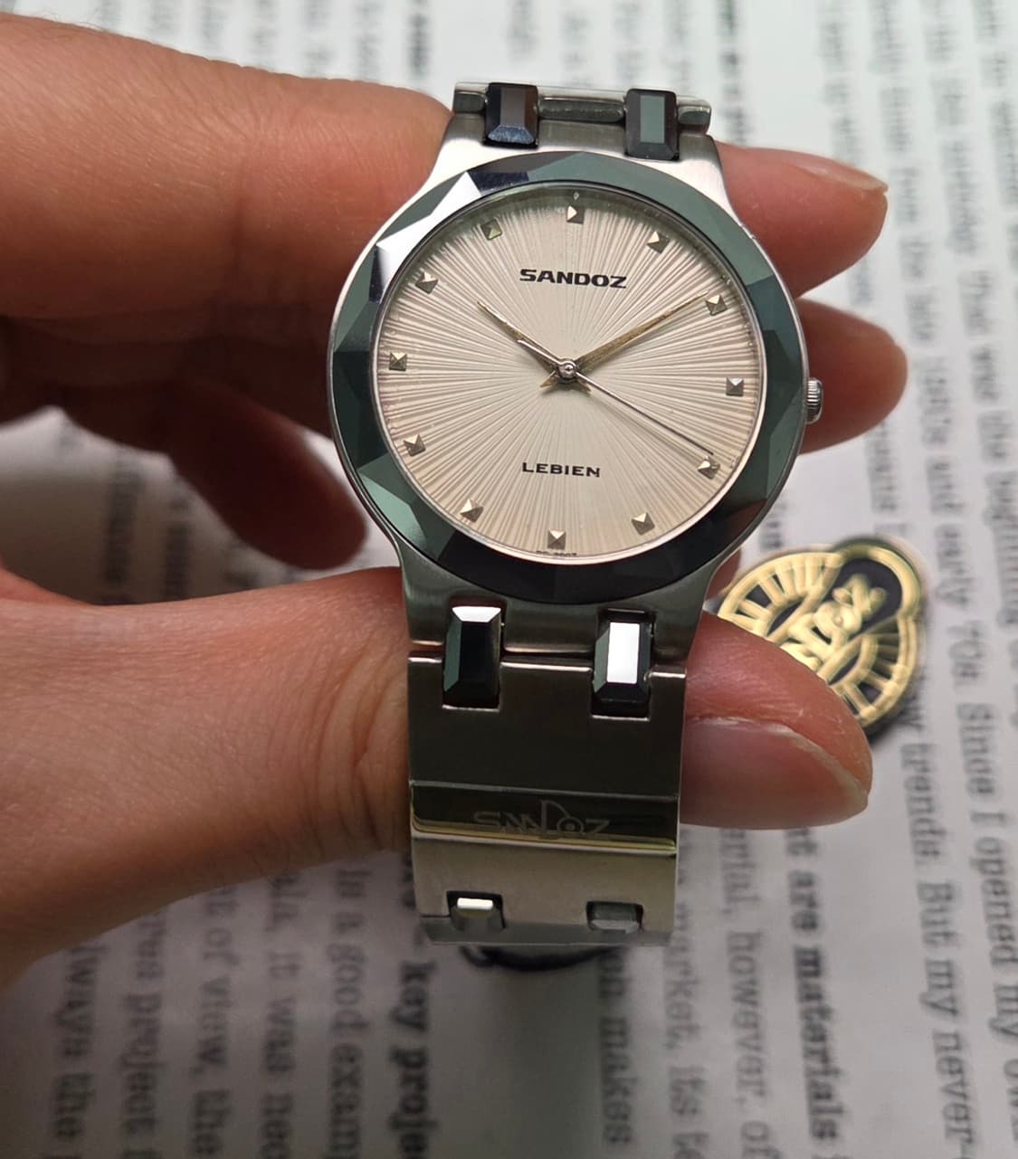 데드스탁] 빈티지 산도즈 르비엔 텅스텐베젤 입체판 칼침핸즈 쿼츠 남성용
 상품이미지3