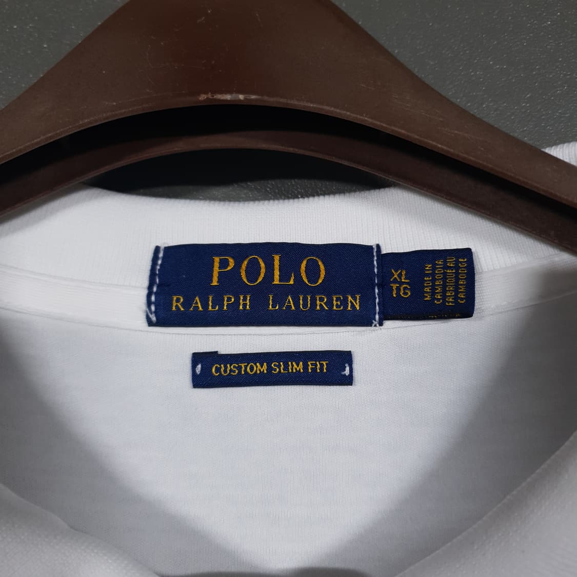 XL) 폴로 랄프로렌 커스텀 슬림핏 메쉬 폴로 셔츠 화이트 반팔 카라티 상품이미지5