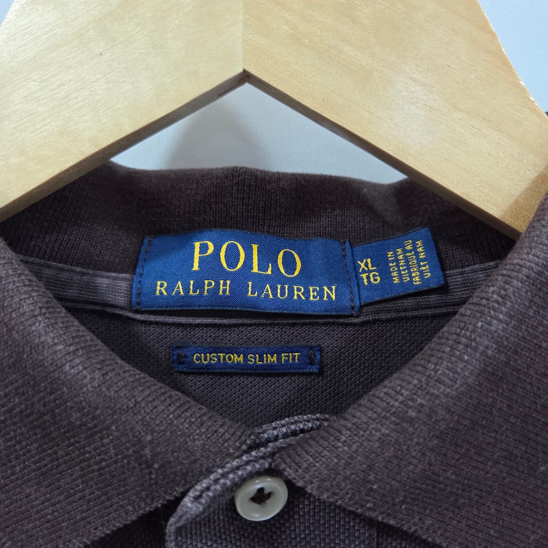 폴로랄프로렌 PK 브라운 롱슬리브 카라티 XL 상품이미지3