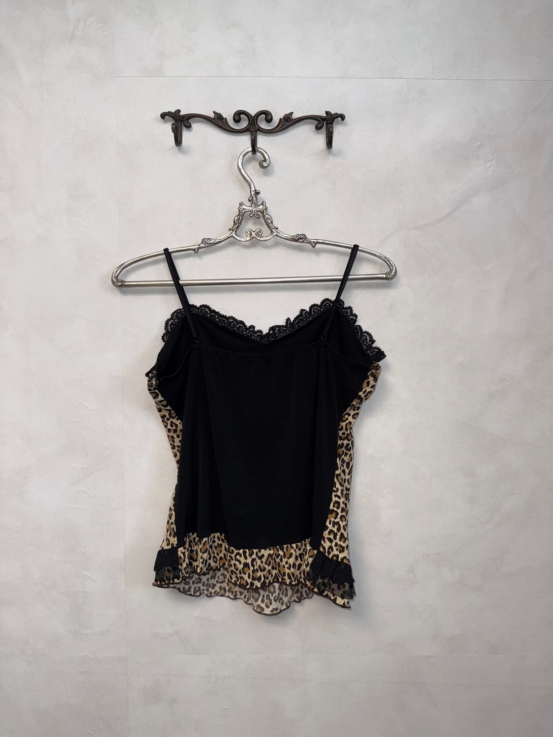 Brown black leopard lace sleeveless  상품이미지3