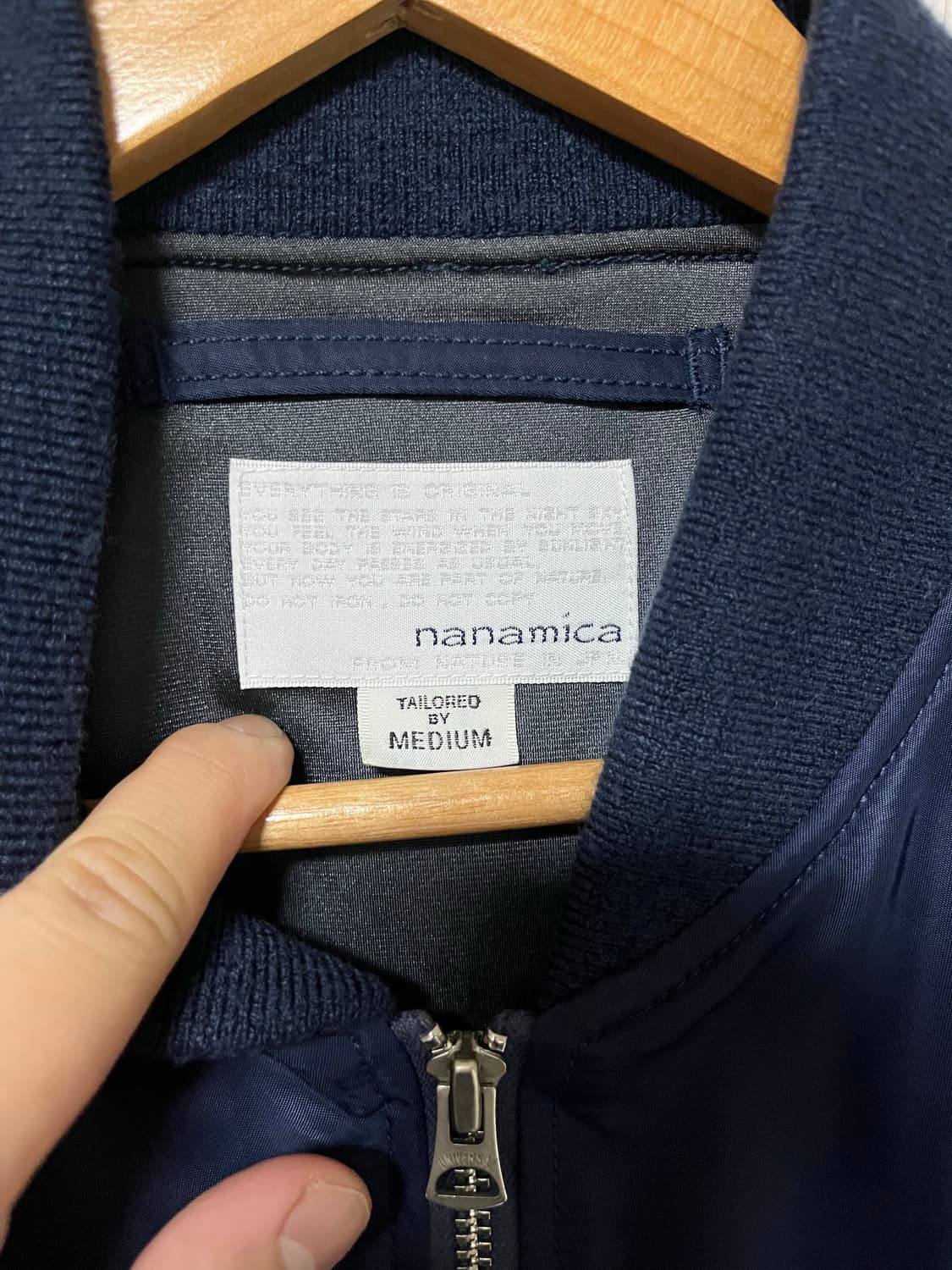 Nanamica 나나미카 블루종 ma-1 자켓 네이비 M size 상품이미지2