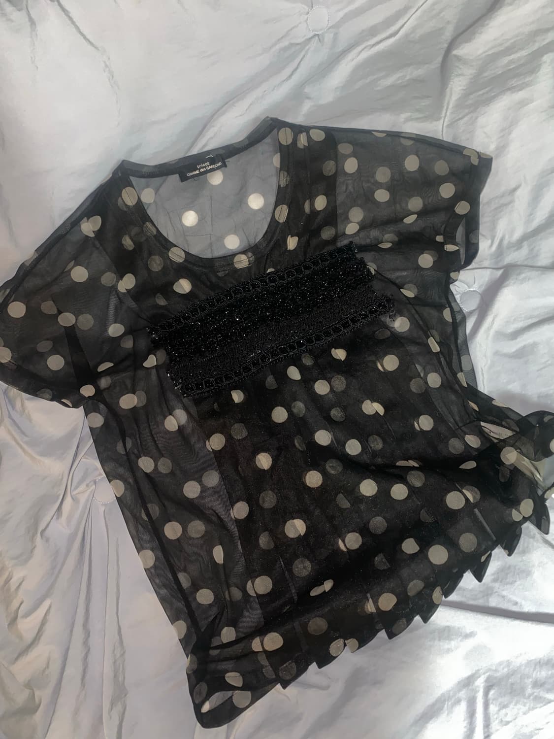 Comme des Garcons Tricot 플리츠 반팔 상품이미지1