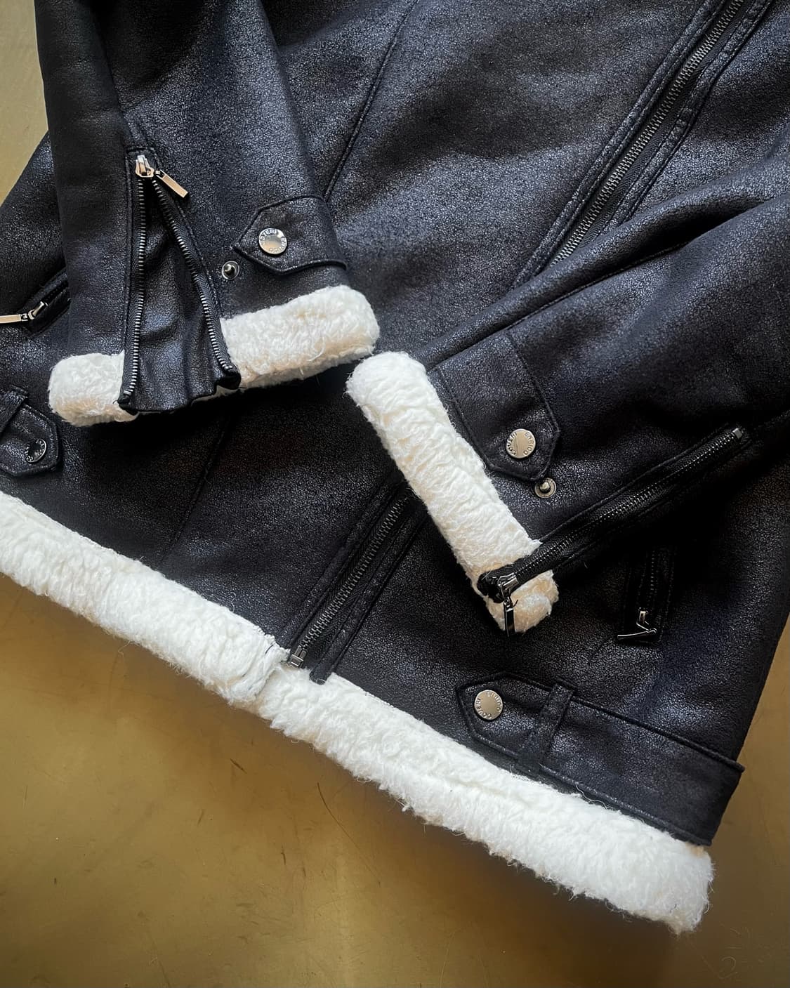 ENRICO COVERI Leather Fur Mustang Jacket 상품이미지6