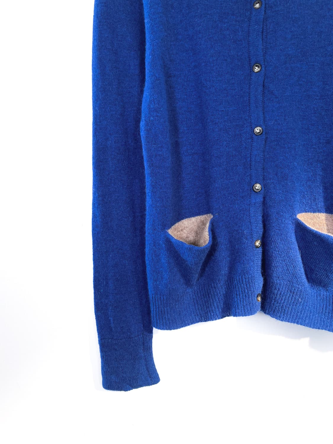 빈티지 블루 울 블렌드 가디건 상품이미지5