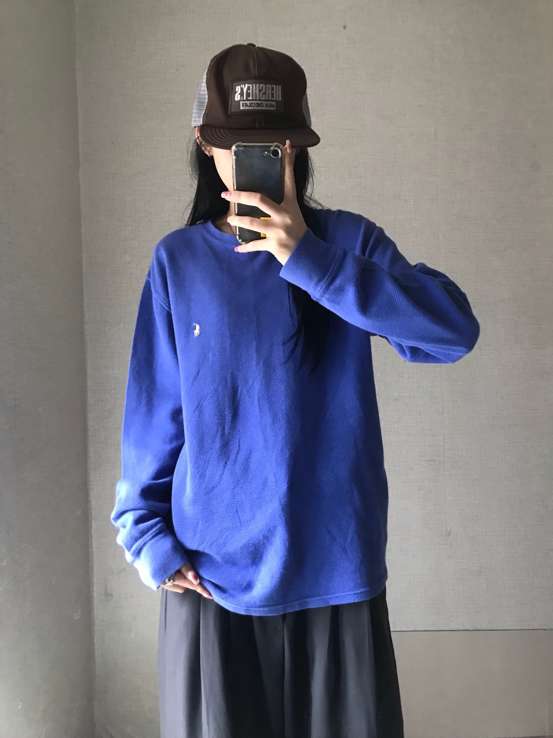 폴로 블루 와플 롱슬리브 상품이미지3