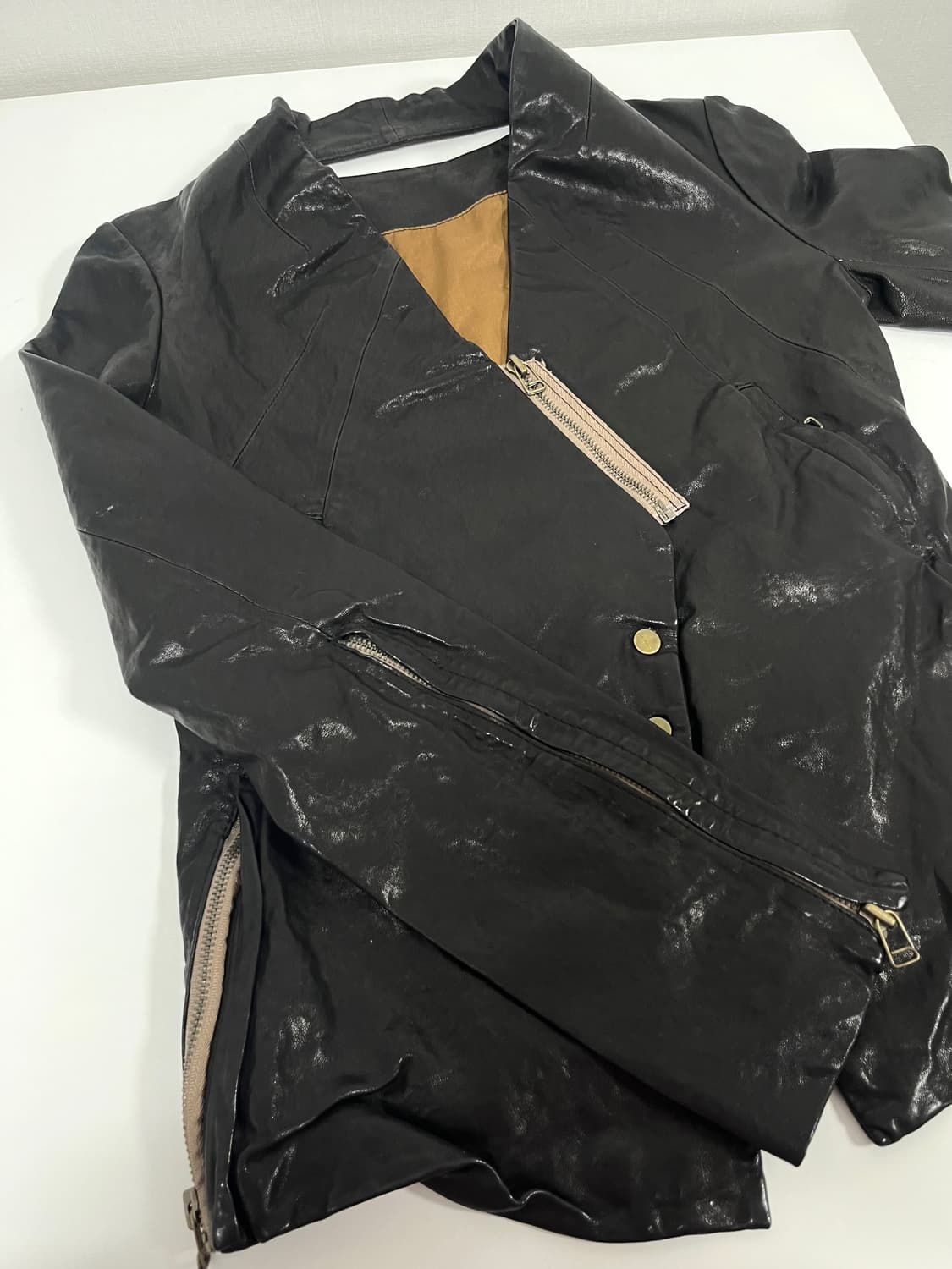 [o/s] 코르티스st 빈티지 램스킨 가죽자켓 상품이미지4