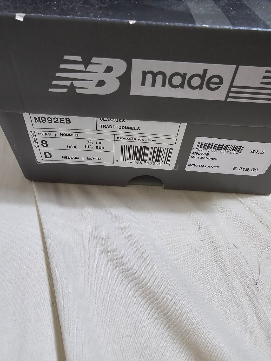 뉴발란스 992 블랙 팝니다 (260) 상품이미지6