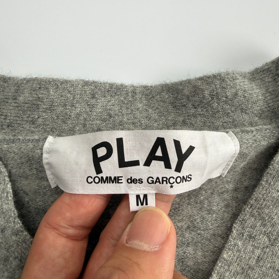 Comme des Garcons 꼼데가르송 그레이 블랙와펜 가디건 상품이미지5