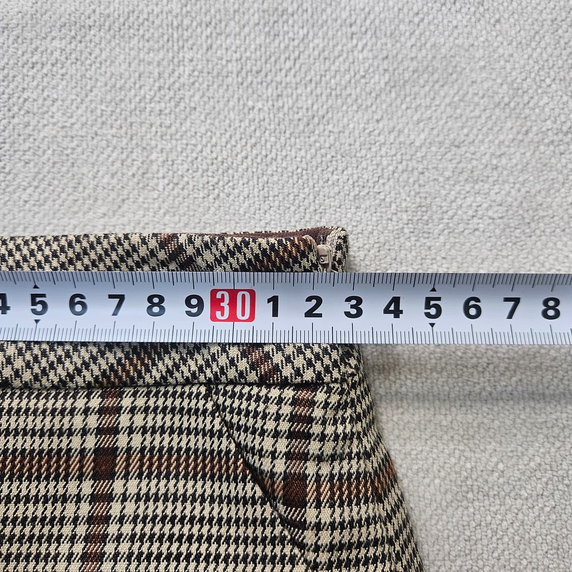 실측확인 빈티지 여성 체크 롱 스커트 0403Y 상품이미지4