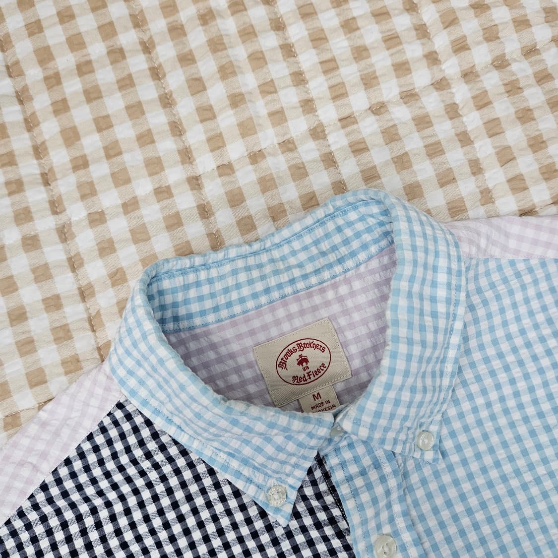 브룩스브라더스 시어스커 긴소매 셔츠 남자100 상품이미지2