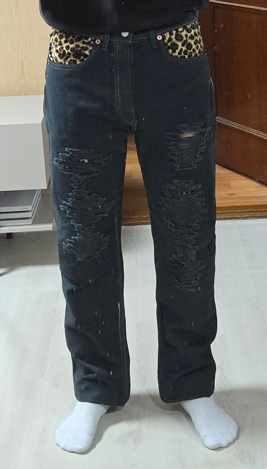 (착샷) 리바이스 501 호피진 레오파드 데님 상품이미지7