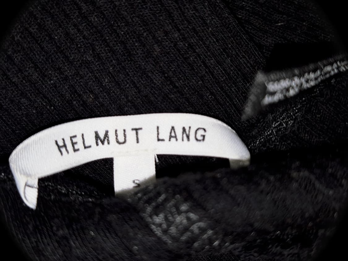 Helmut Lang Black Rib Cut slit knit top 상품이미지2