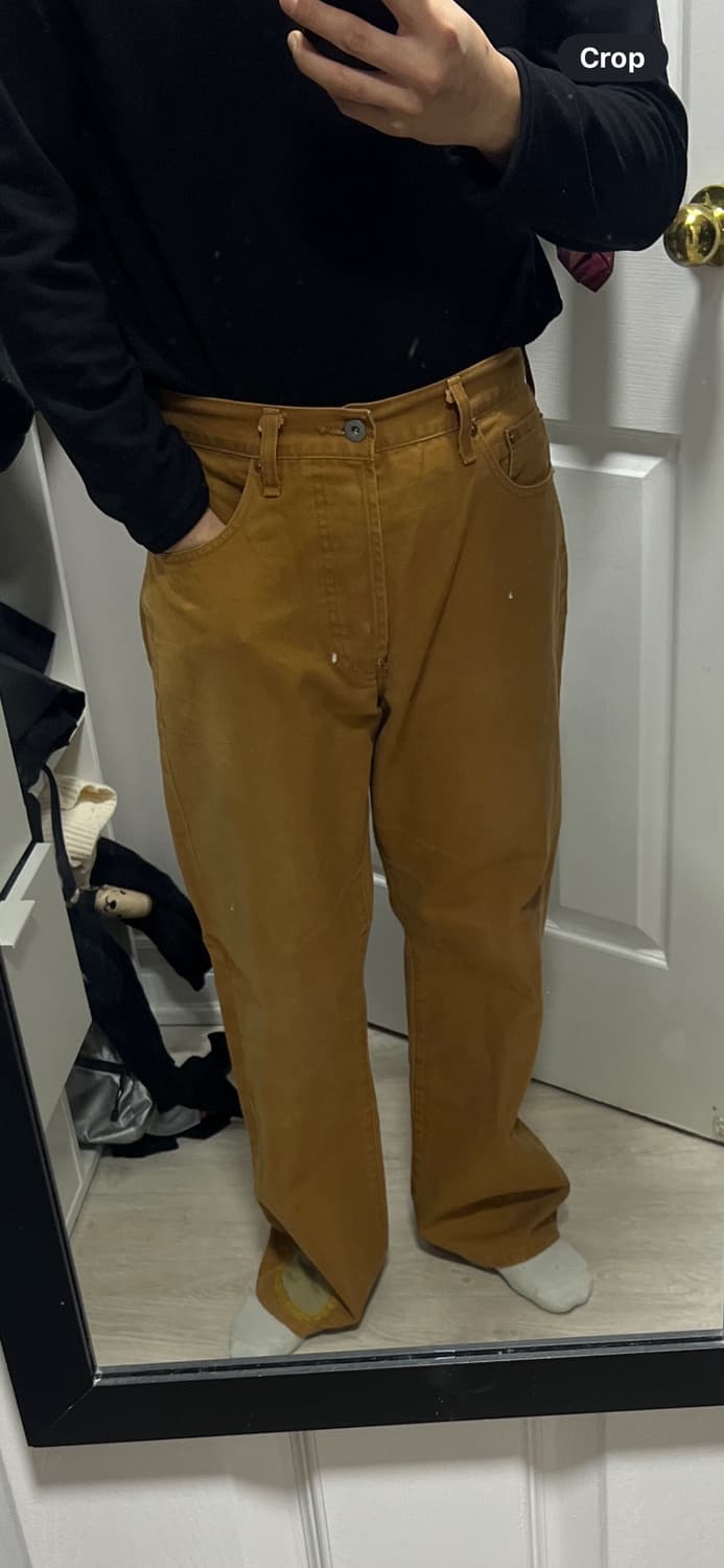 90s LVC 일본 704 신치백 워크팬츠 덕캔버스 복각 허리단면 40 상품이미지8