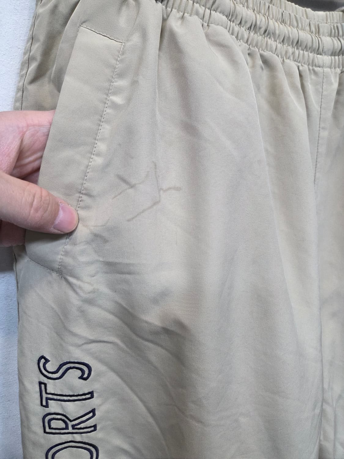 아식스 올드스쿨 안감누빔 방풍 팬츠 대략 xxl 상품이미지6