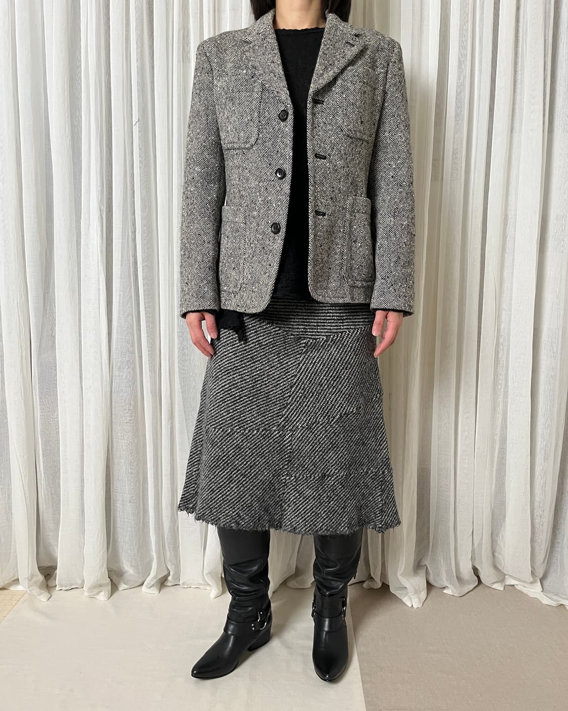 꼼데가르송 트위드 블레이져 comme des garcons 테일러드자켓 상품이미지8