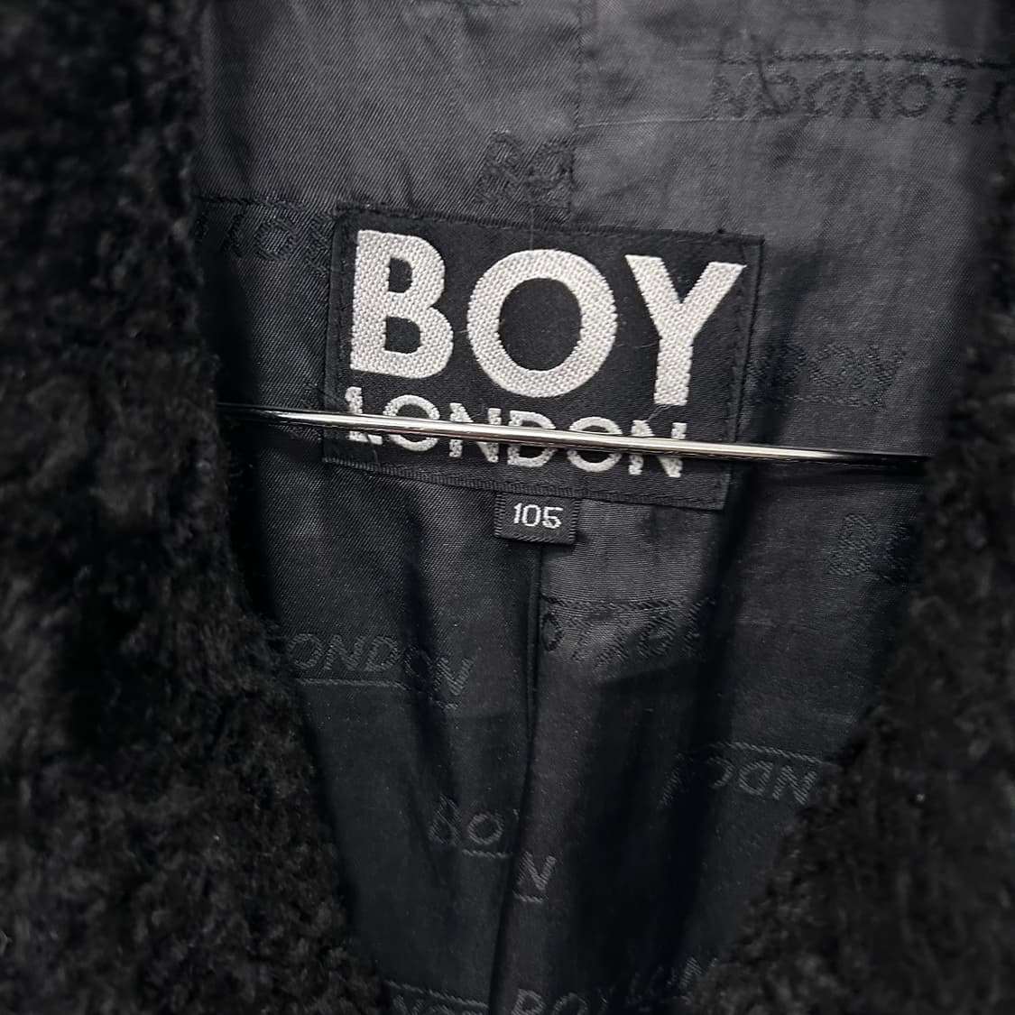 보이런던 울 부클 헤어리카라 모직 롱코트 상품이미지3