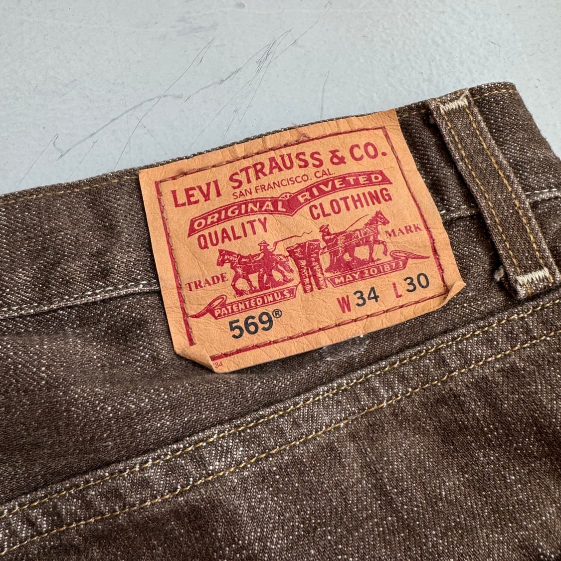 리바이스 00s 569 와이드 데님팬츠 브라운 상품이미지6