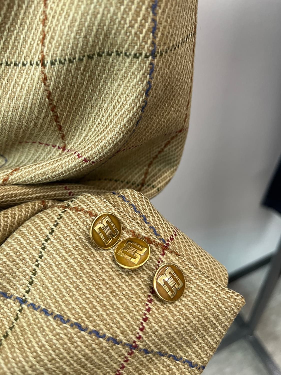 100-105) 닥스 클래식 금장 체크자켓  상품이미지7