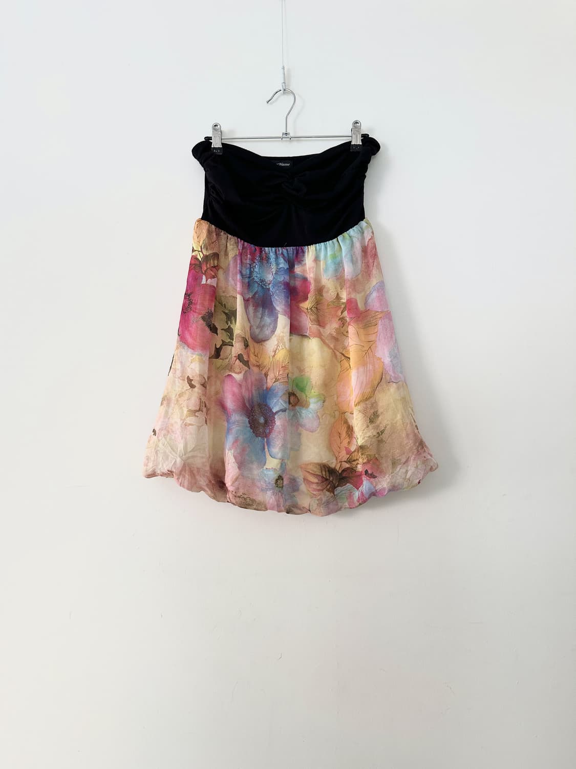 Rainbow shirring flare tube top & ops 상품이미지4