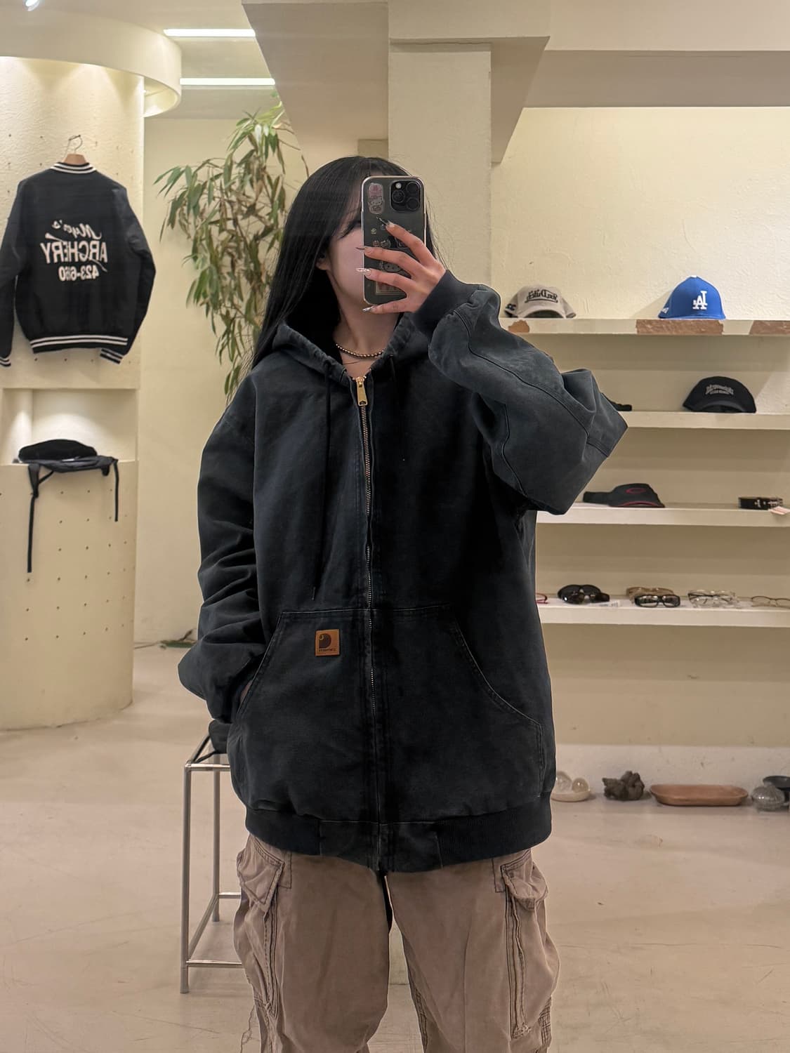 칼하트 j25 액티브 차콜 워크 자켓 U635 상품이미지1