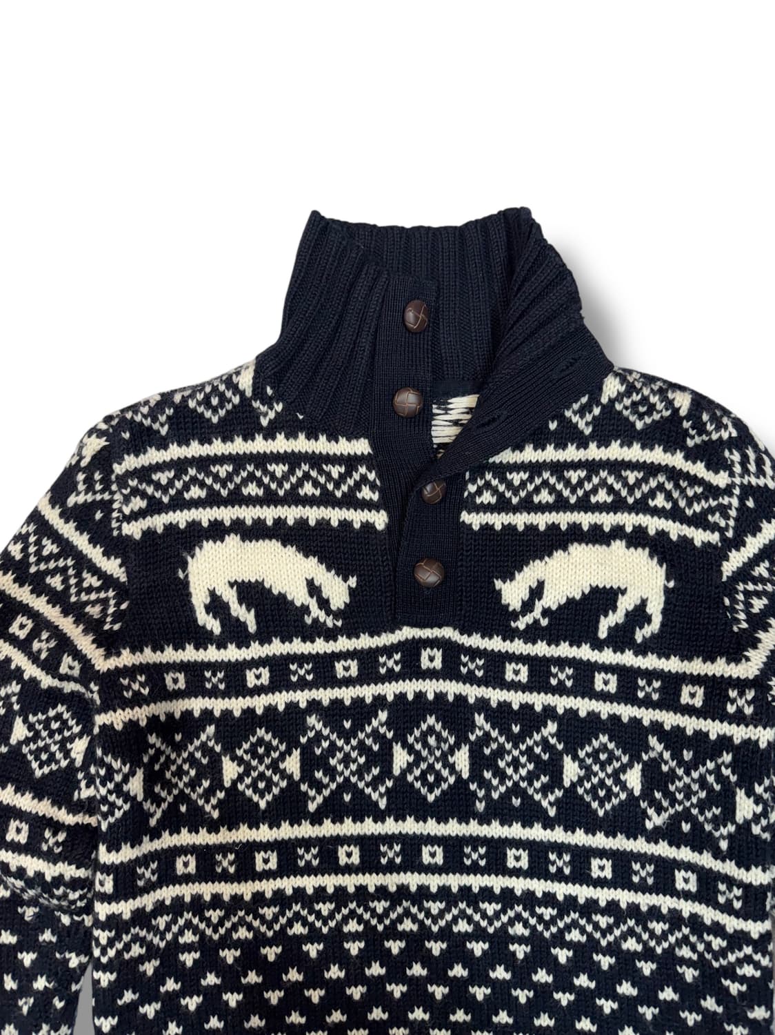 네이비 노르딕 코위찬 풀오버 니트 (L)   상품이미지2