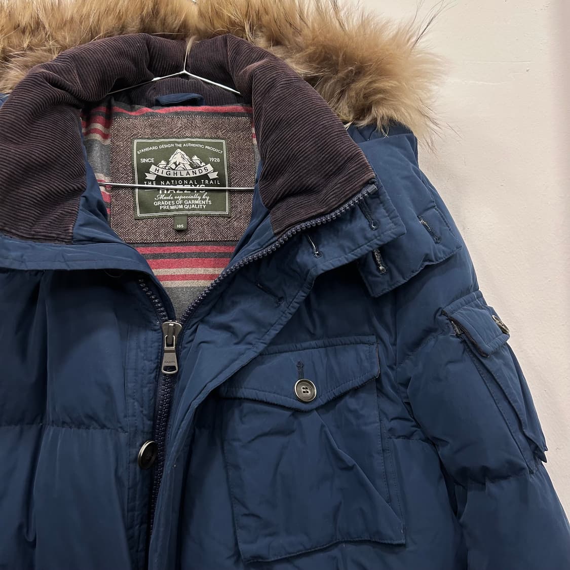 헤지스 하이랜드 덕다운 라쿤헤어 케쥬얼 패딩 상품이미지1