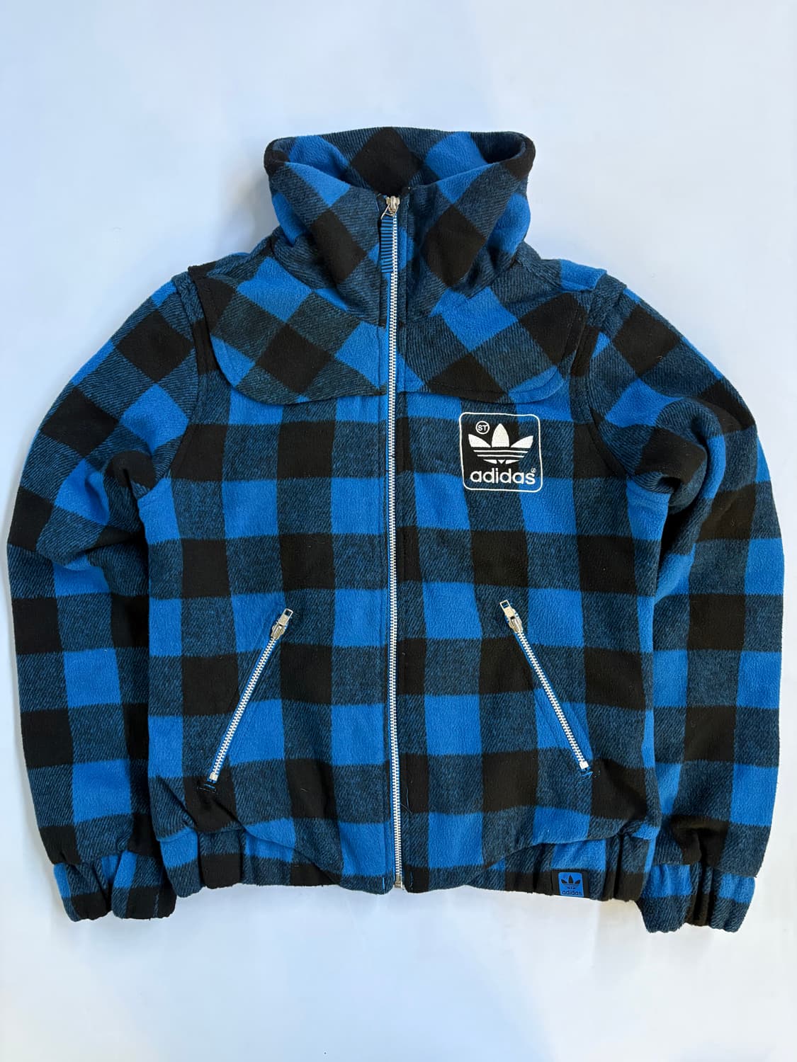 아디다스 빈티지 파이어버드 체크 집업 자켓 상품이미지2