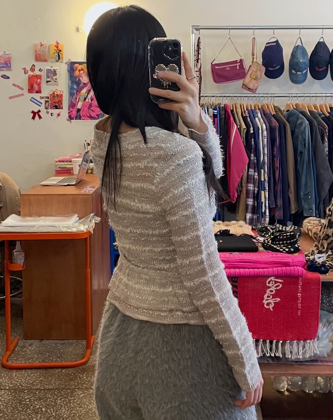 프린지 트위드 가디건 [무배] 상품이미지3